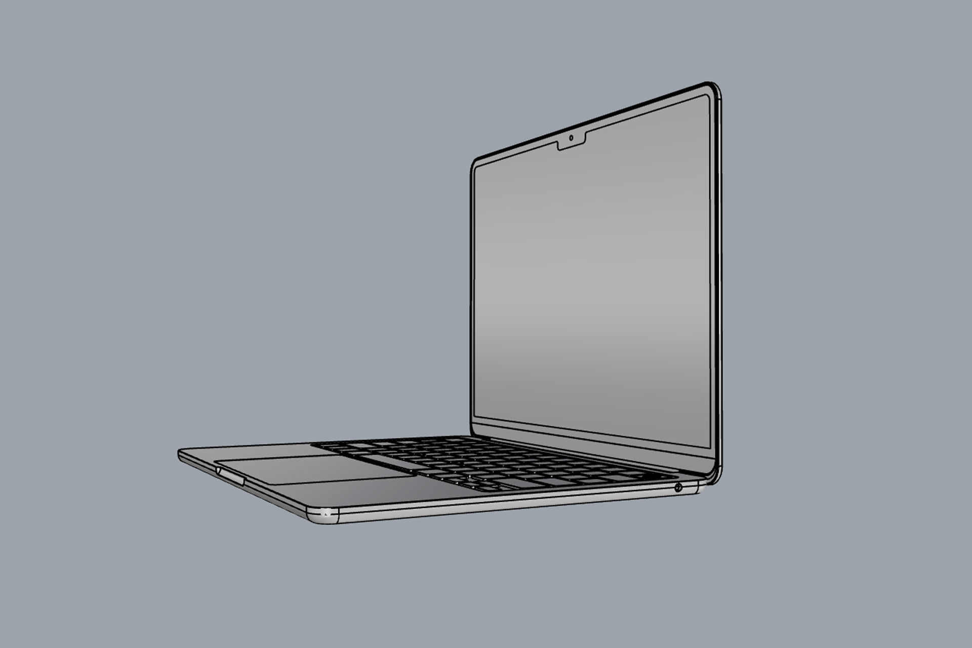 Apple MacBook Air M3 13 inch 2024 3D model_24