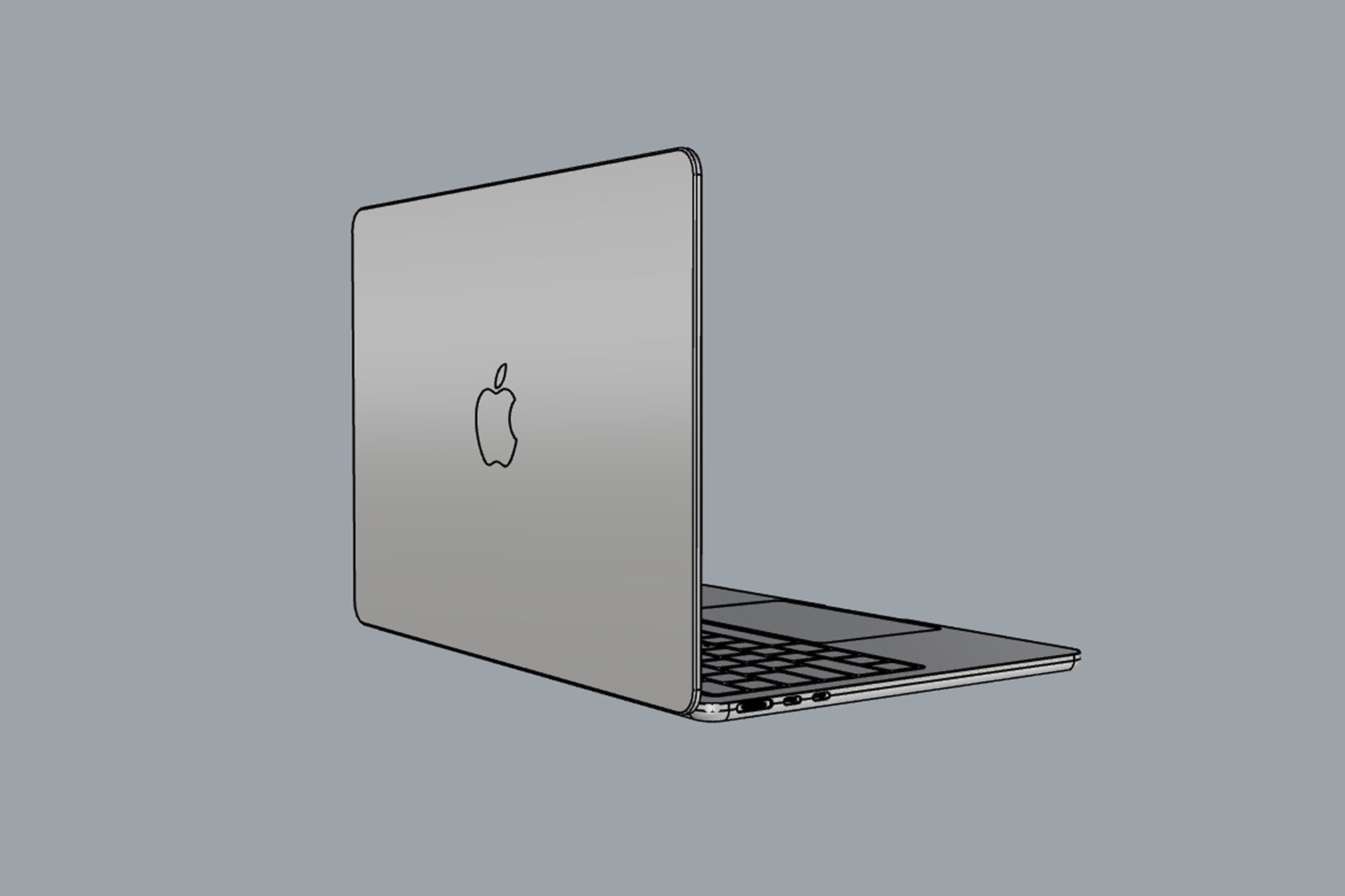 Apple MacBook Air M3 13 inch 2024 3D model_23