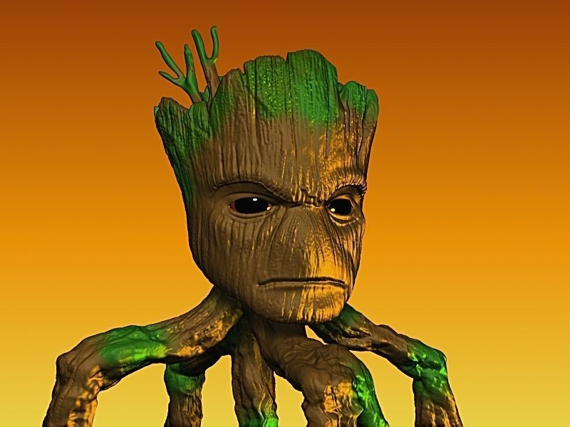 GROOT GUARDIANS OF THE GALAXY 3 MARVEL 3D print model_4