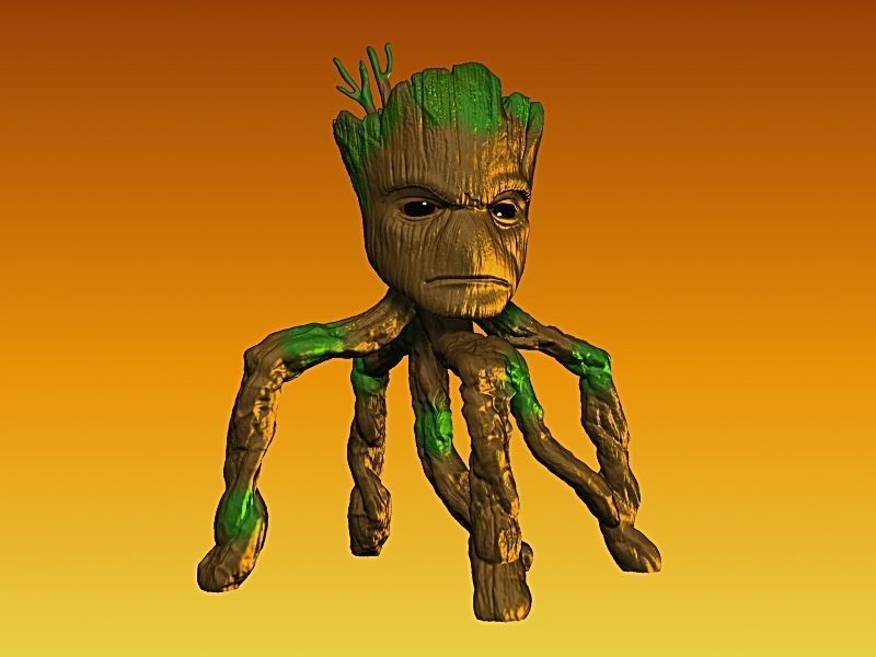 GROOT GUARDIANS OF THE GALAXY 3 MARVEL 3D print model_3