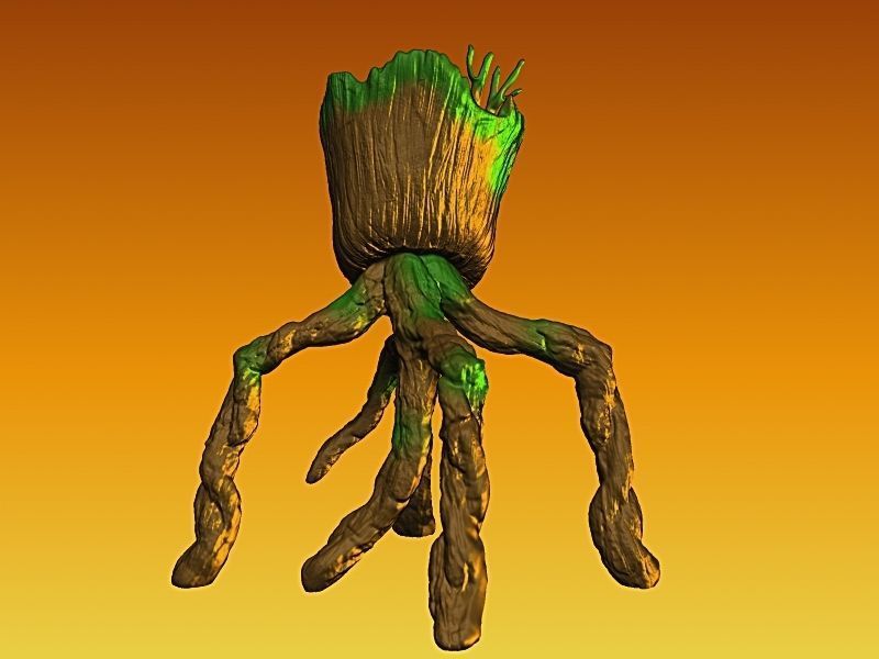 GROOT GUARDIANS OF THE GALAXY 3 MARVEL 3D print model_2