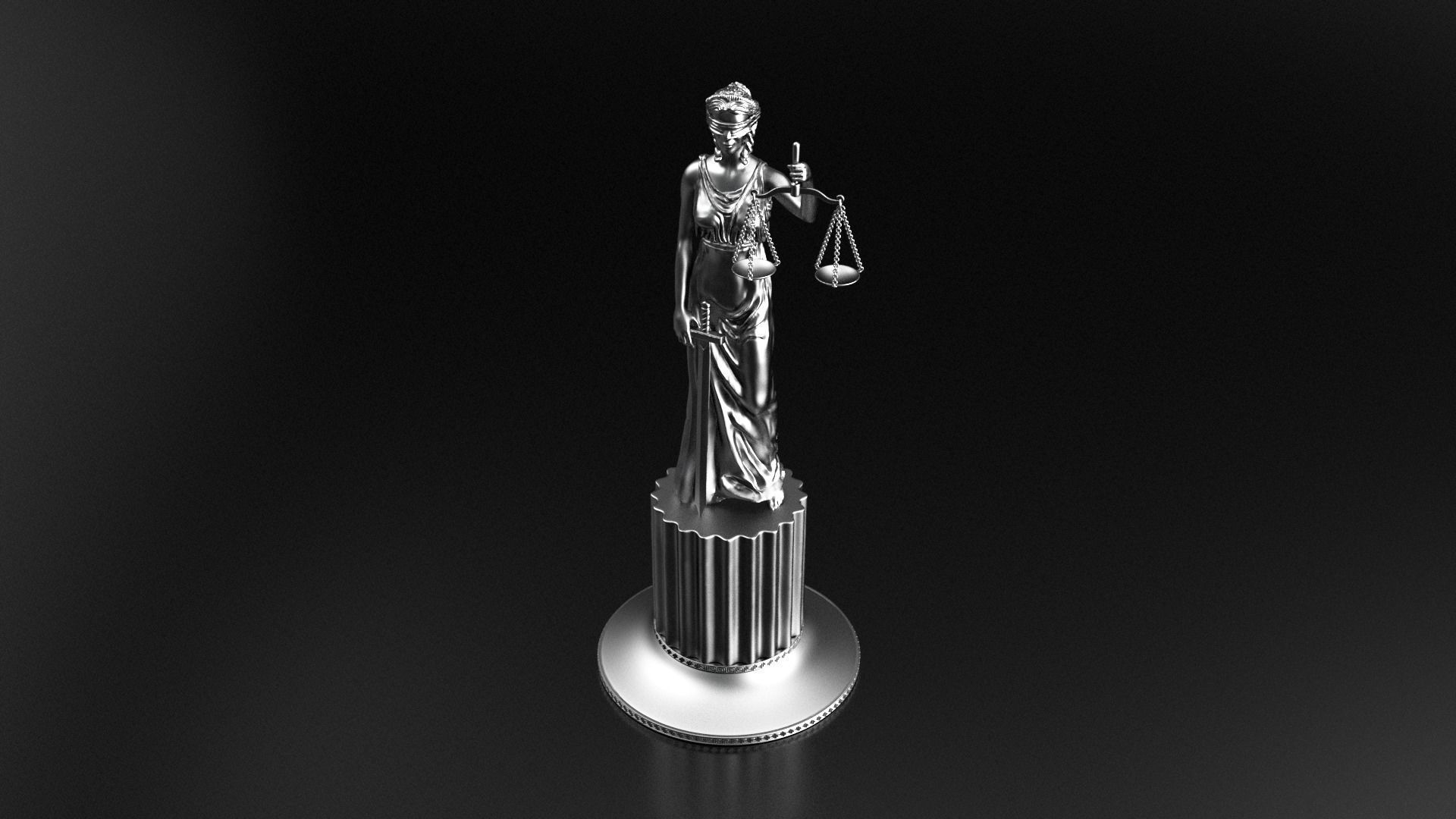 Themis femida figurine 3D print model_5