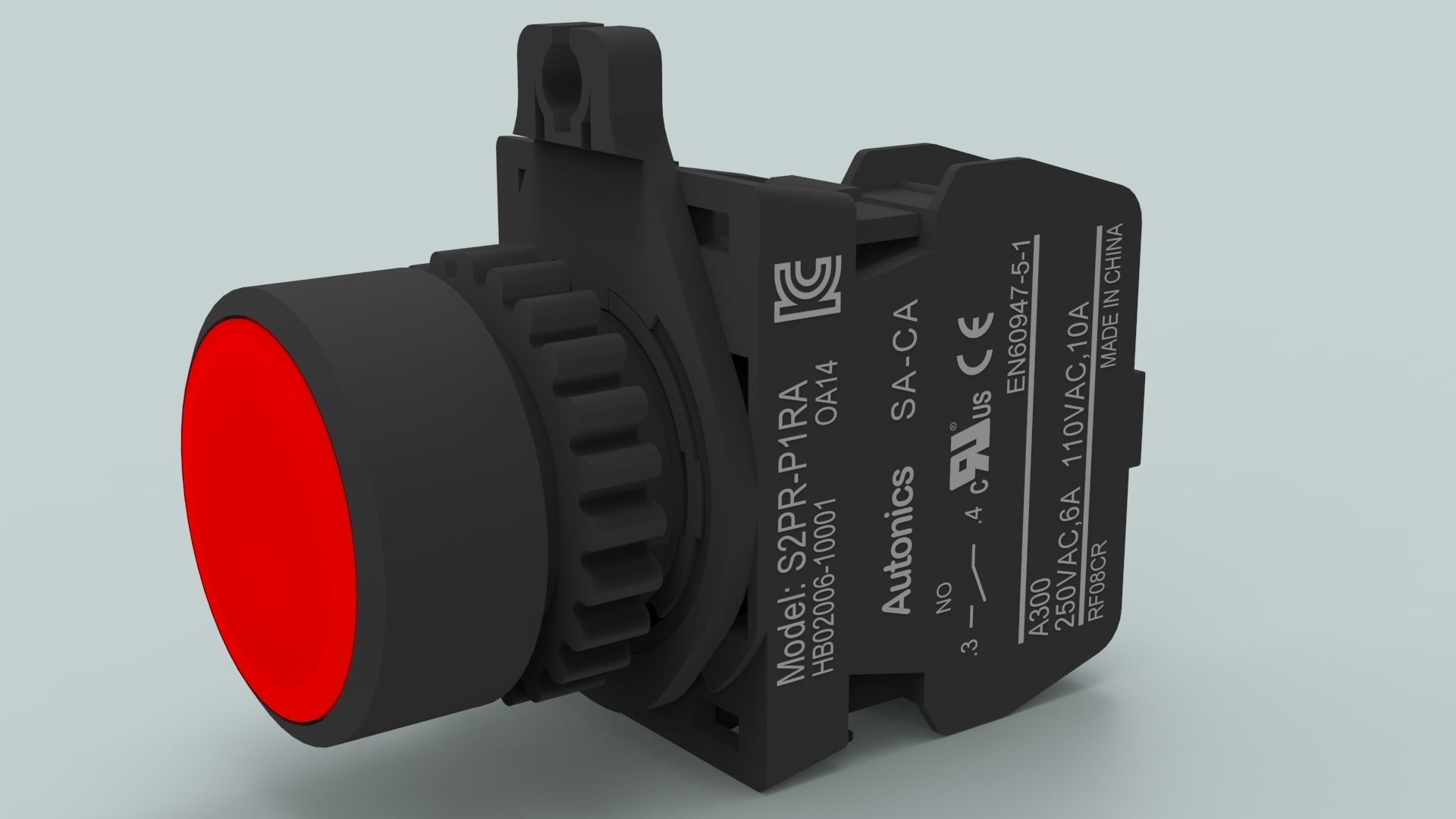 push button switch off 3D model_6