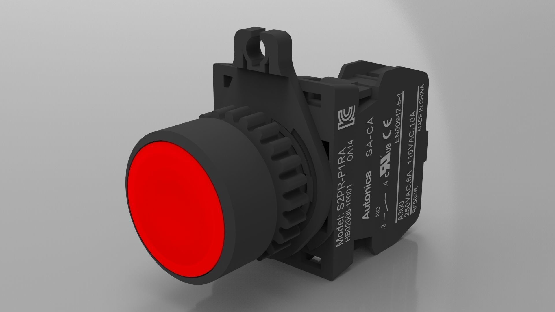 push button switch off 3D model_7