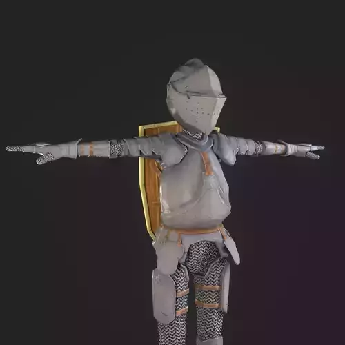 Knight Stylized Low-poly 3D model