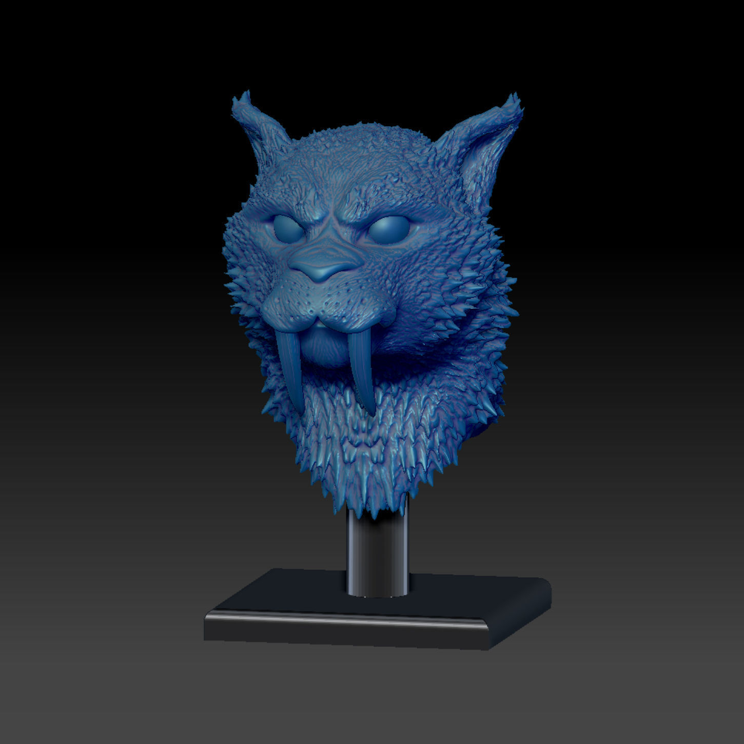 Punch-Cat sabertooth tiger 3D print model_3