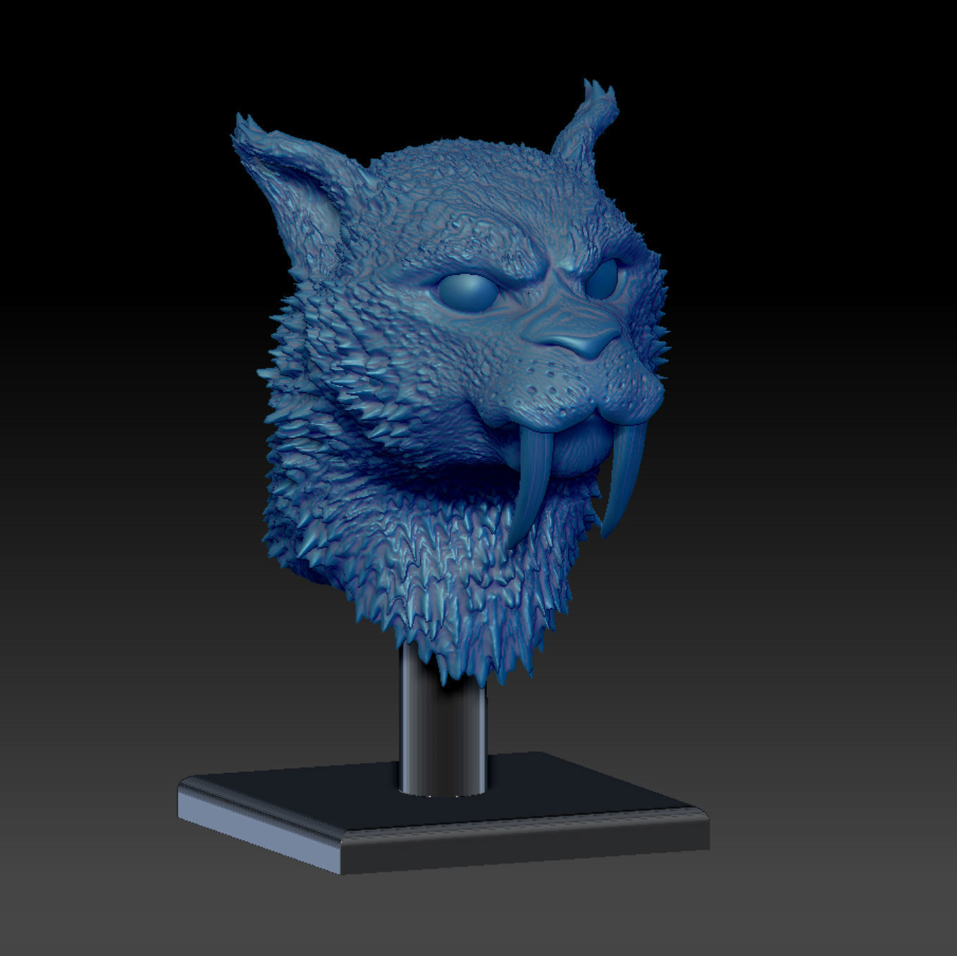 Punch-Cat sabertooth tiger 3D print model_7