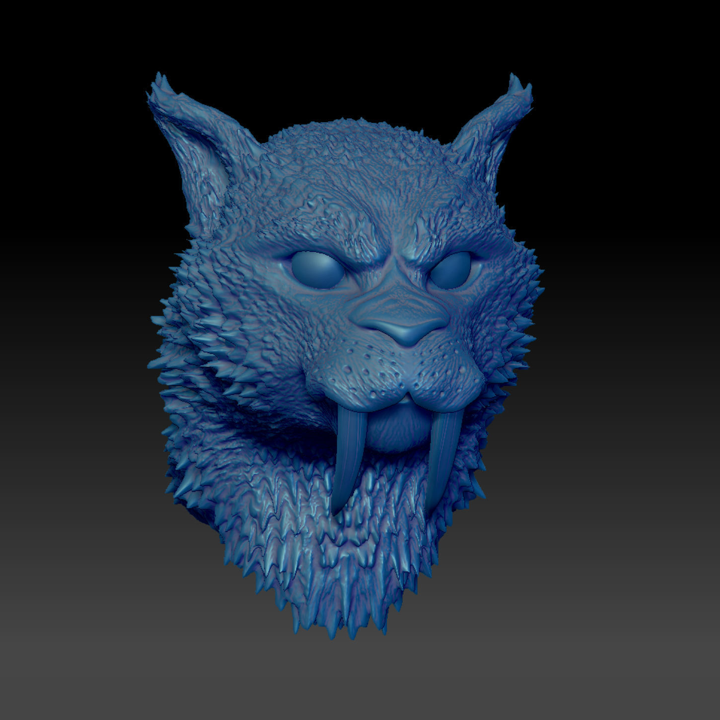 Punch-Cat sabertooth tiger 3D print model_6