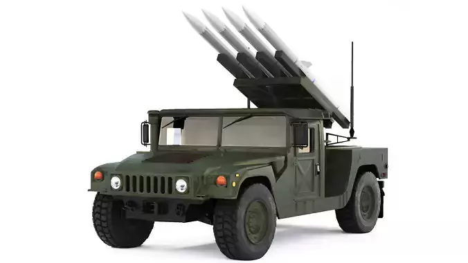 HMMWV M1097A2 CLAWS AMRAAM 2008 3D model