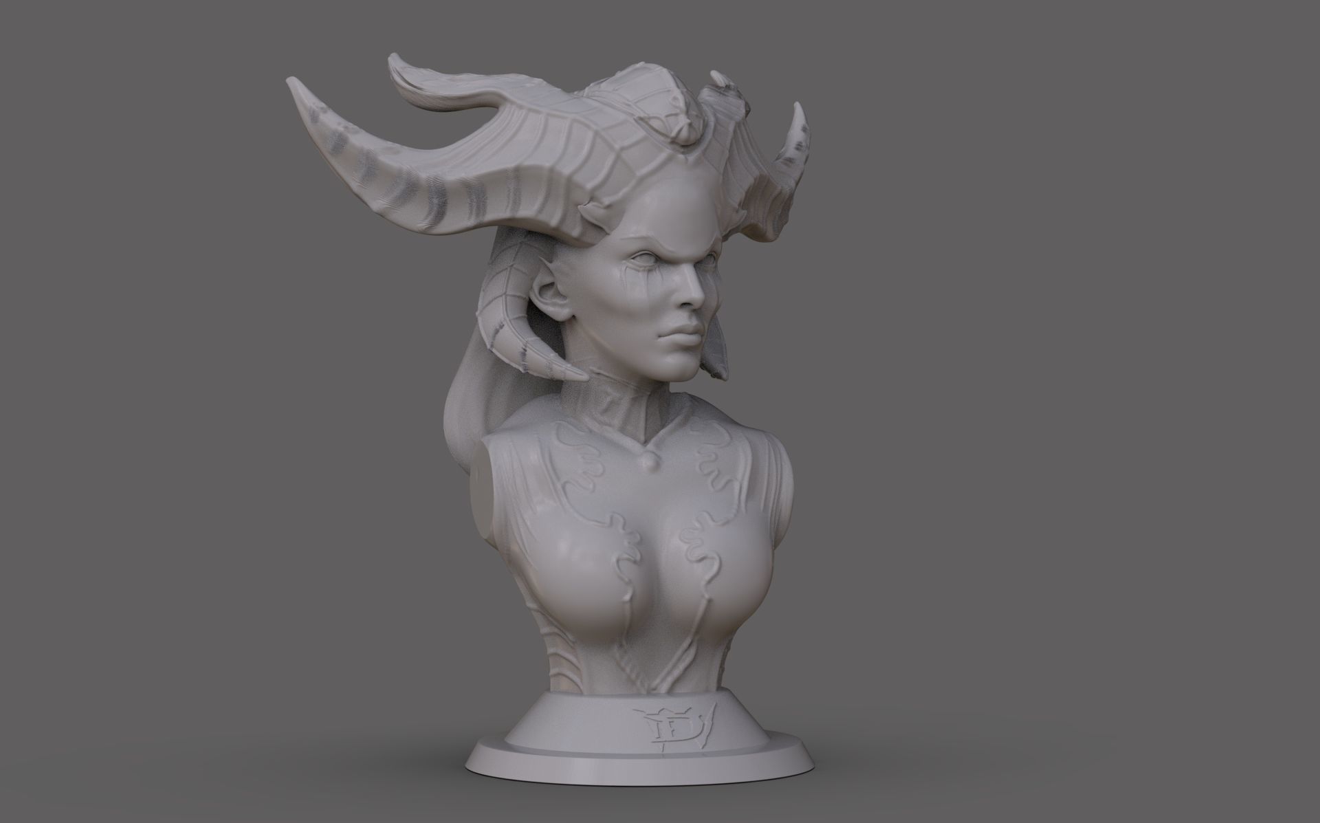 Diablo IV Lilith Bust 3D print model_3