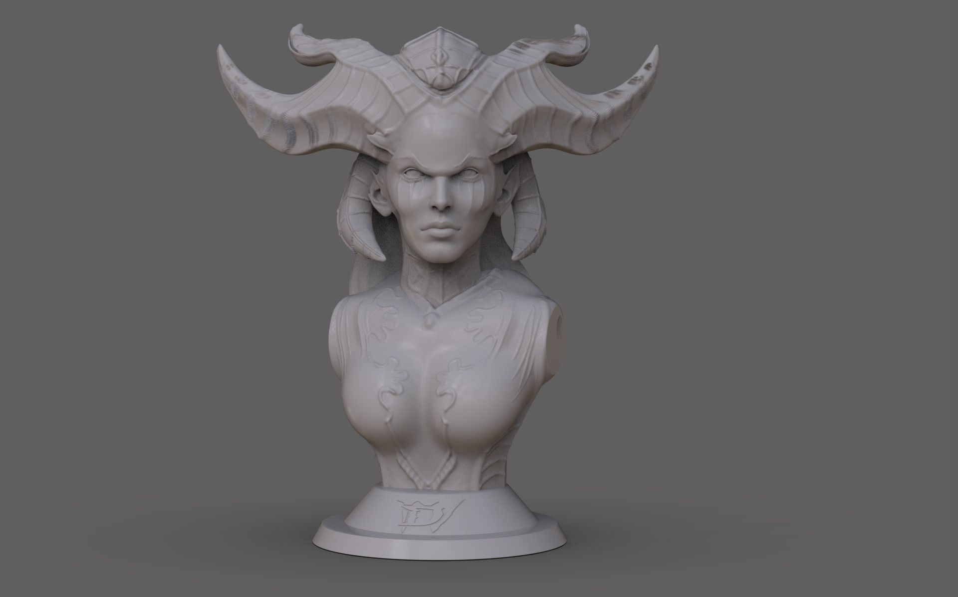 Diablo IV Lilith Bust 3D print model_1