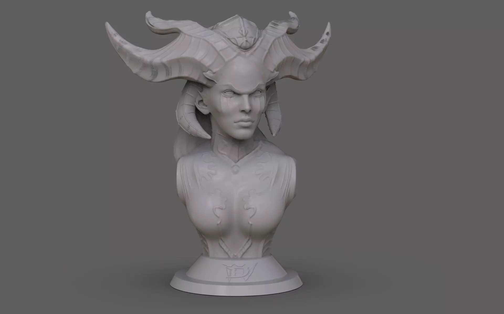 Diablo IV Lilith Bust 3D print model_0
