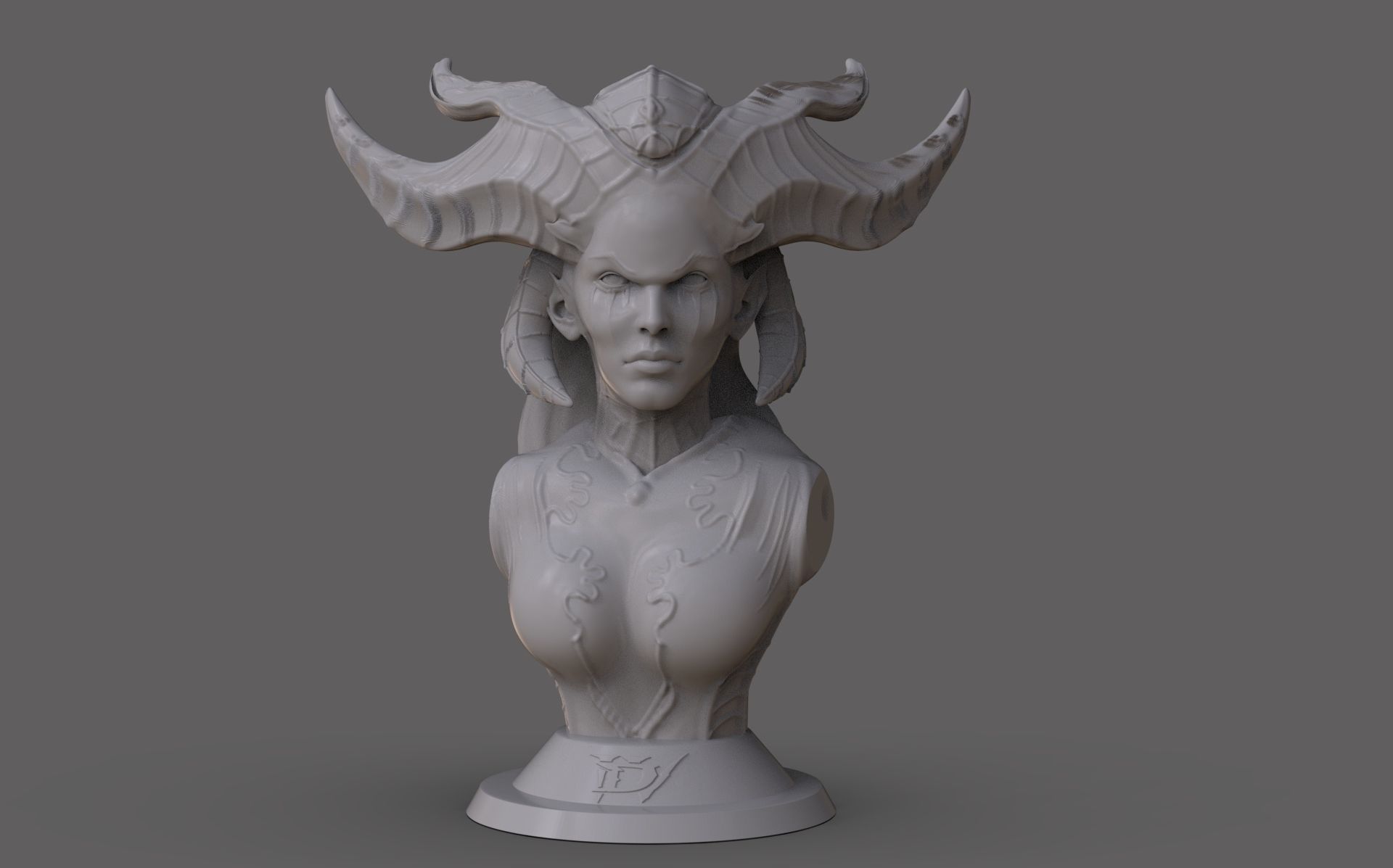 Diablo IV Lilith Bust 3D print model_4