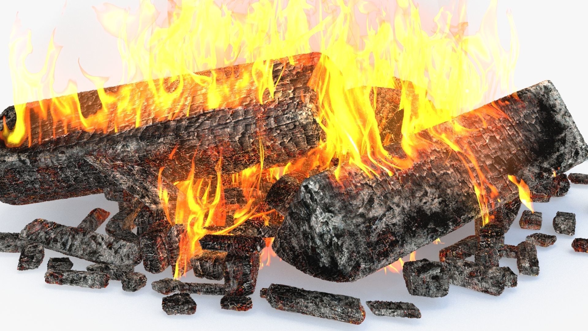 Bonfire v2 Low-poly 3D model_16