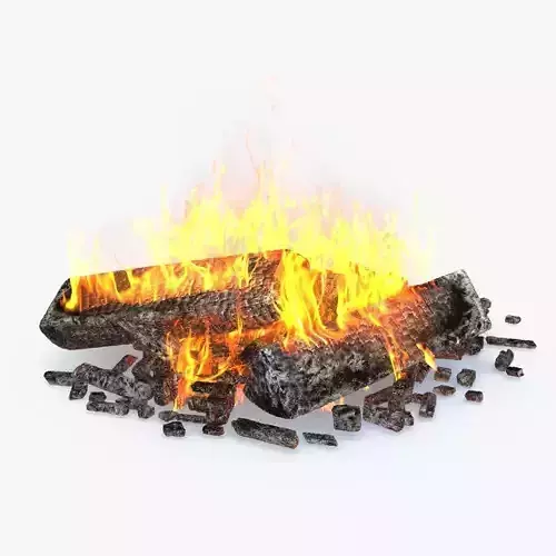 Bonfire v2 Low-poly 3D model
