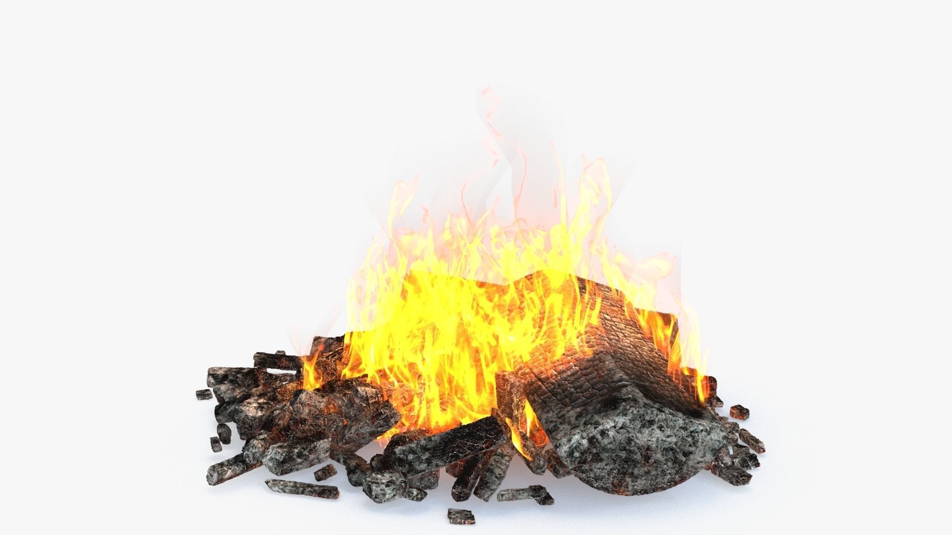 Bonfire v2 Low-poly 3D model_7