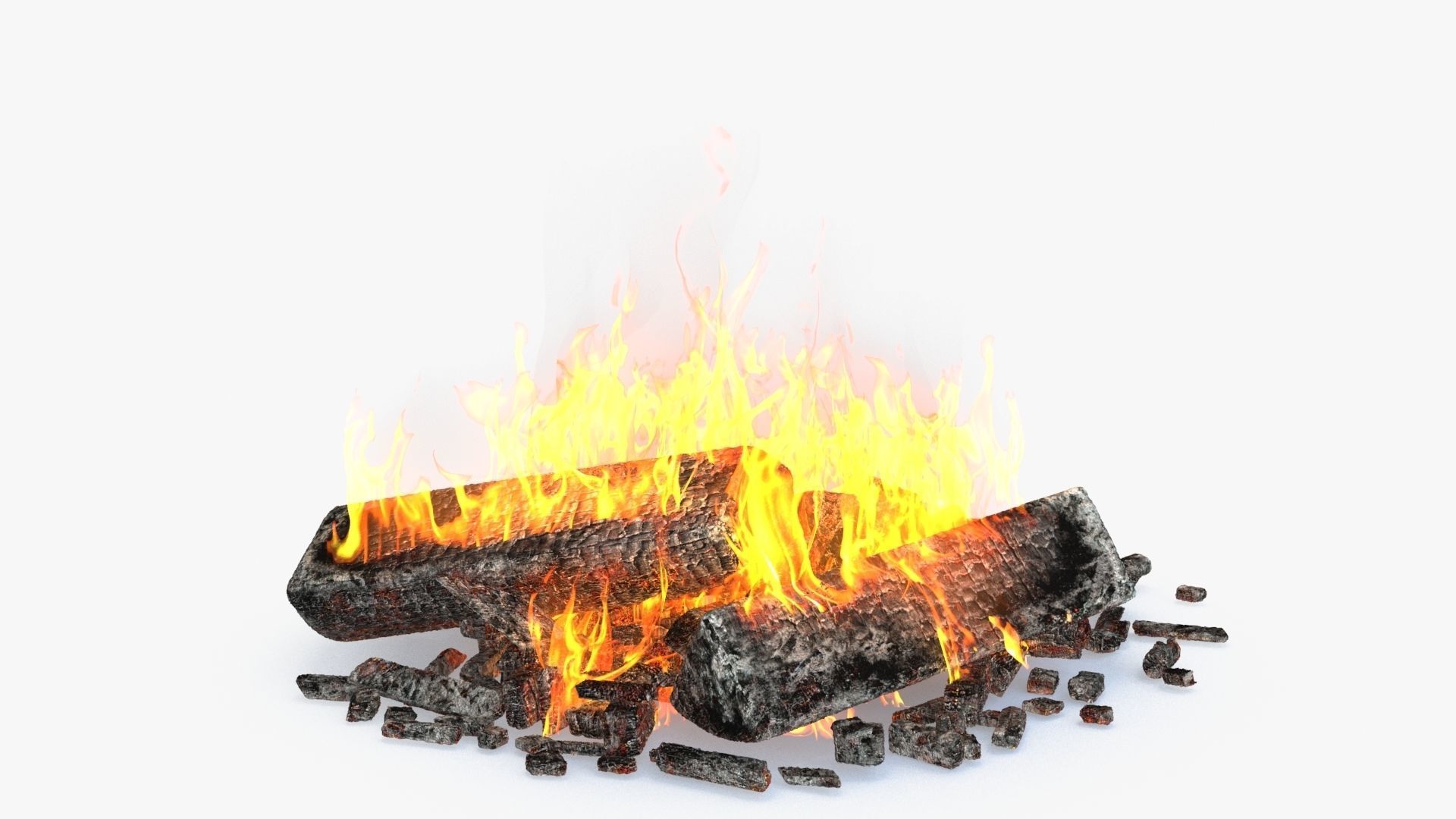 Bonfire v2 Low-poly 3D model_3