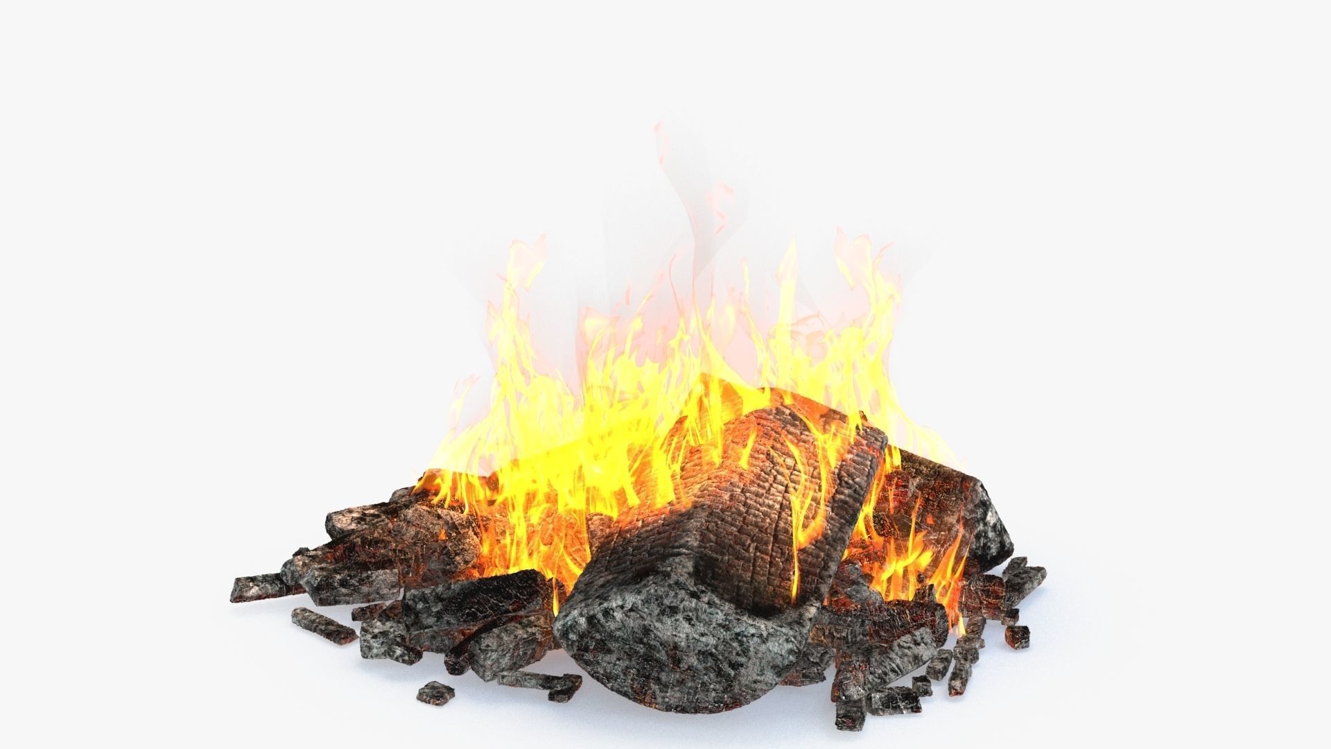 Bonfire v2 Low-poly 3D model_6