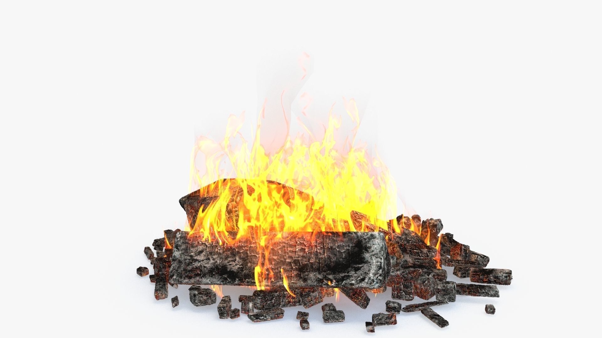 Bonfire v2 Low-poly 3D model_13