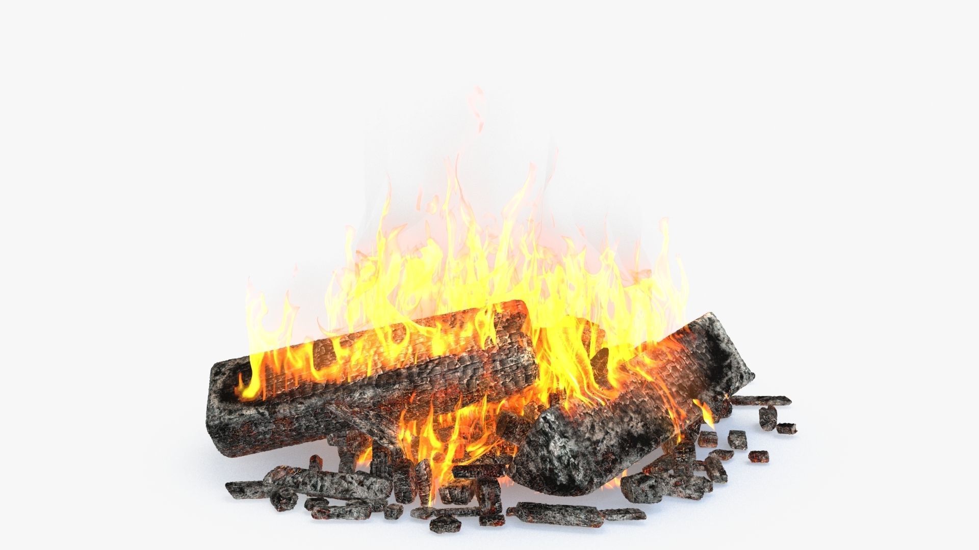 Bonfire v2 Low-poly 3D model_4