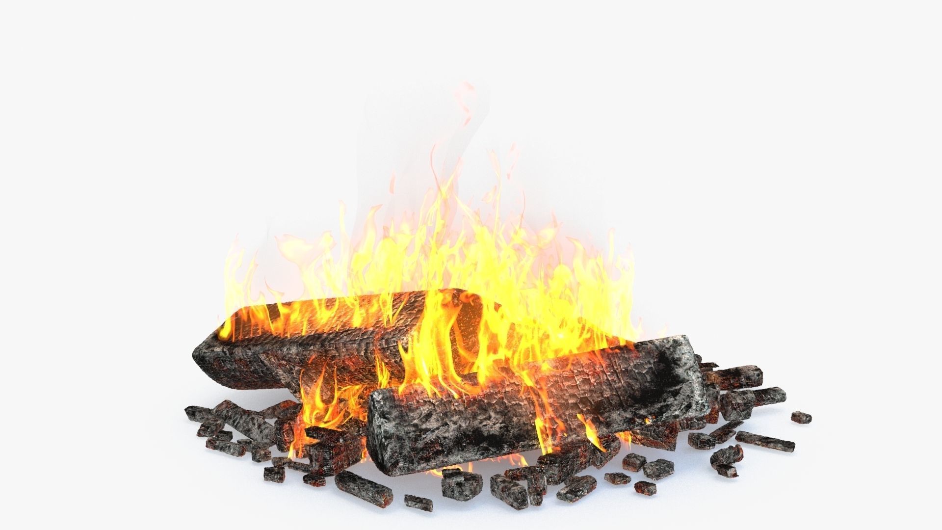 Bonfire v2 Low-poly 3D model_14