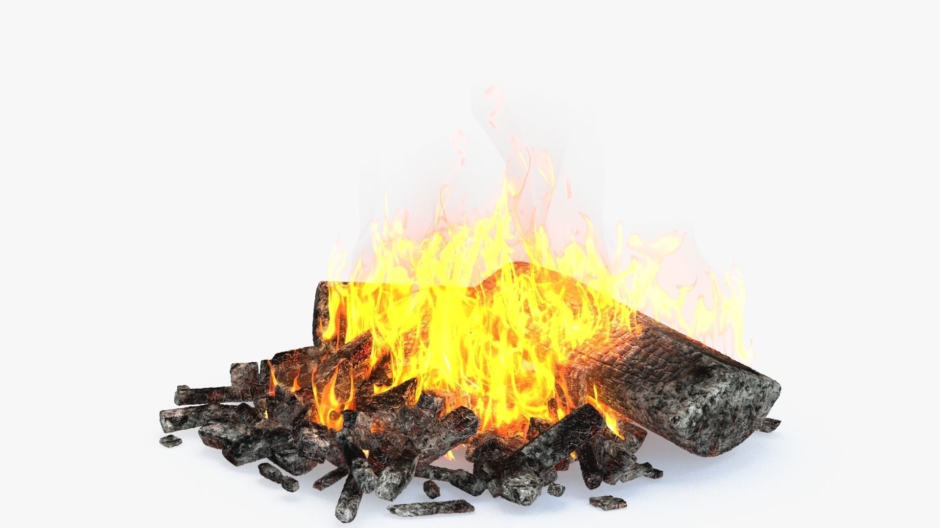 Bonfire v2 Low-poly 3D model_8