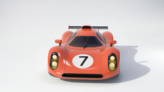 Low poly Concept Racer cars Le Mans style Low-poly 3D model 4