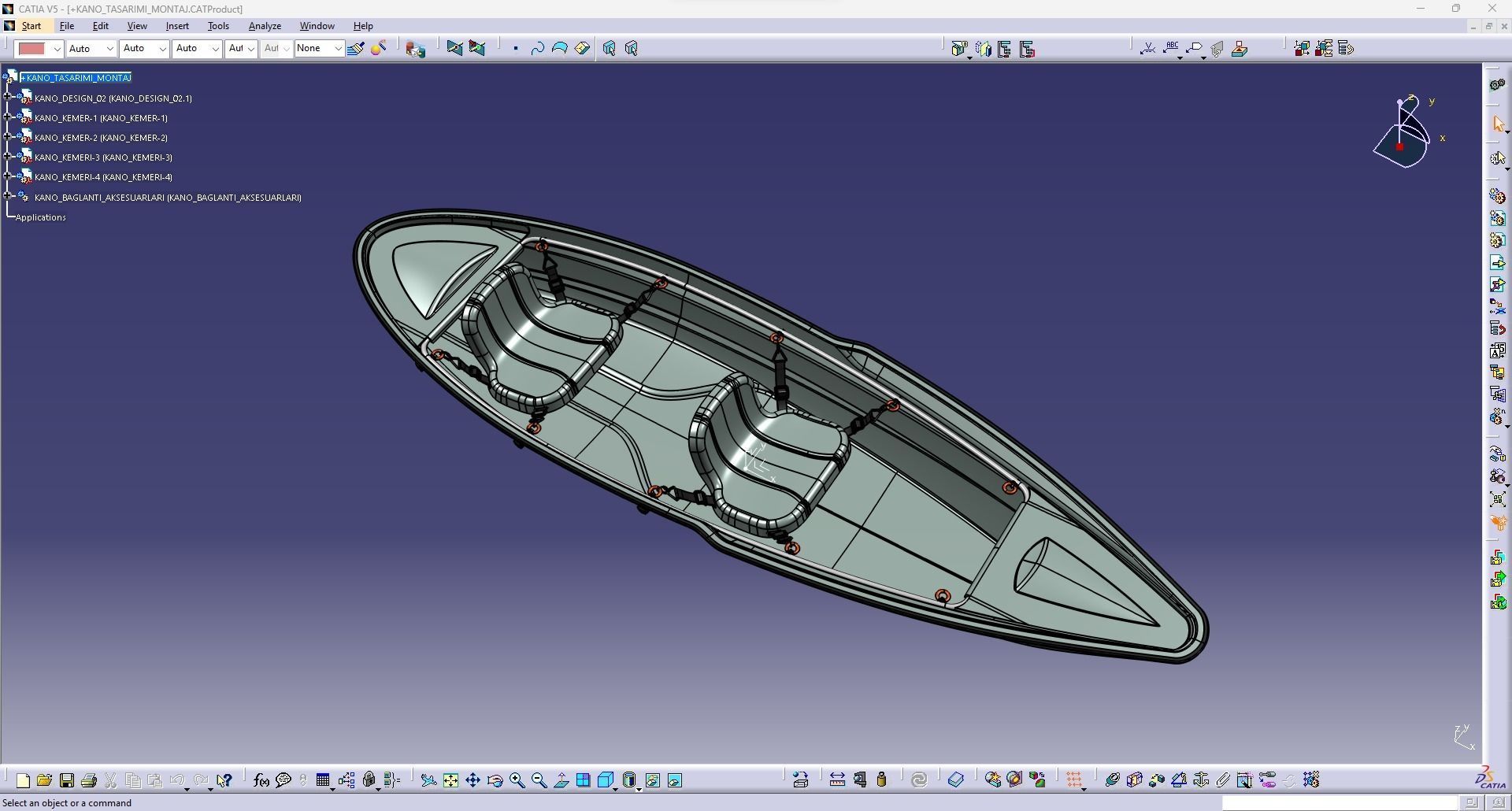 Transparent canoe design 3D model_7