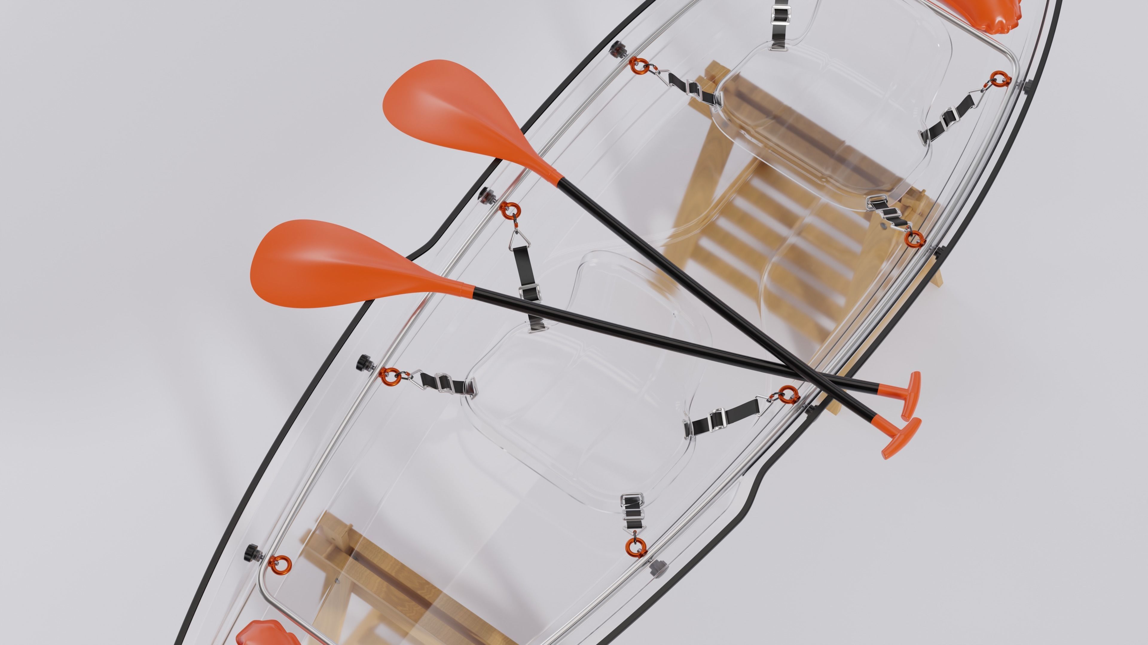 Transparent canoe design 3D model_2