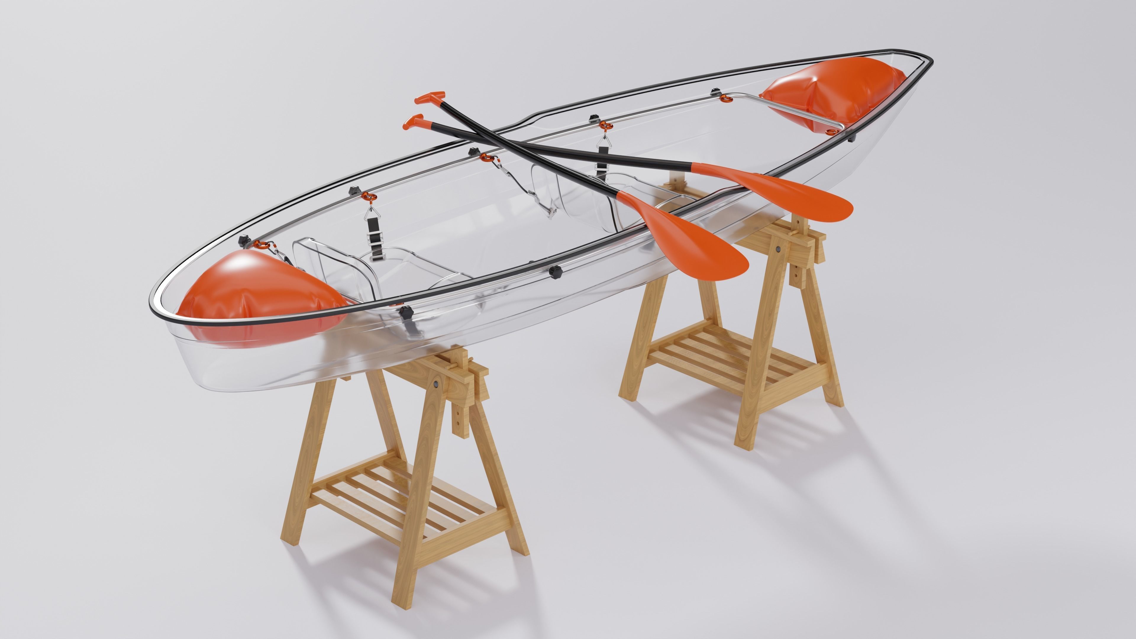 Transparent canoe design 3D model_3