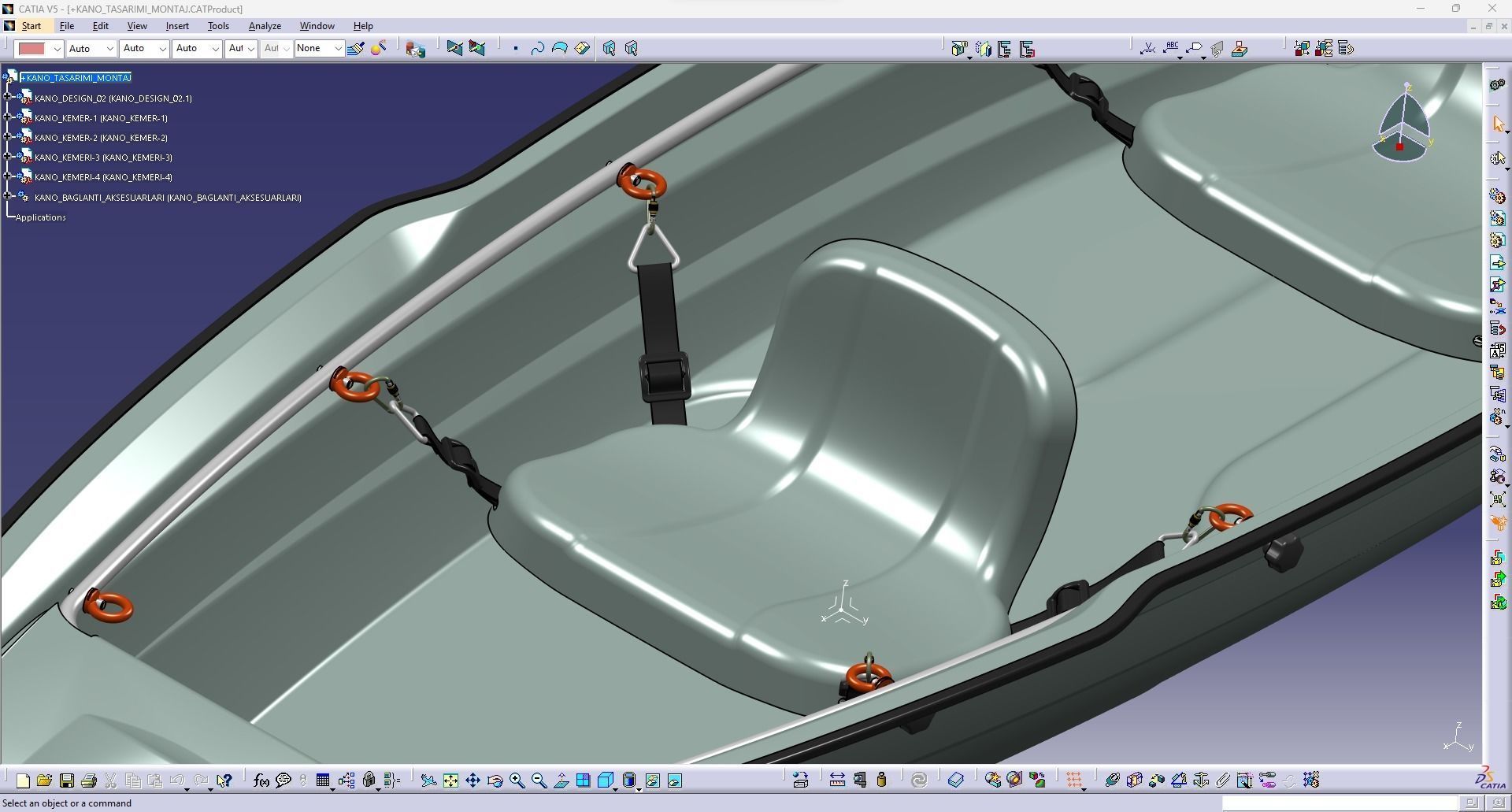 Transparent canoe design 3D model_8