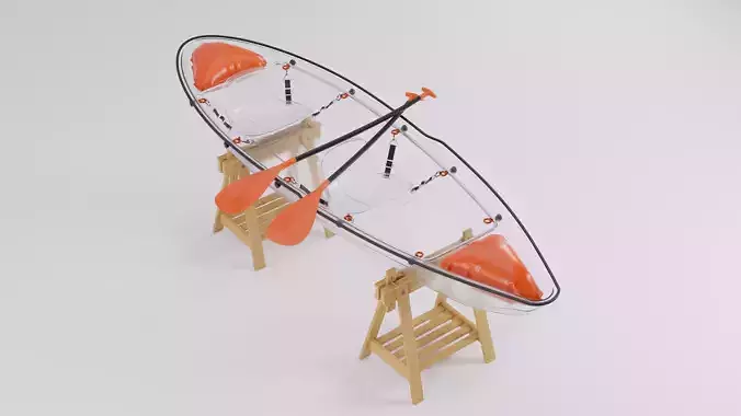 Transparent canoe design 3D model