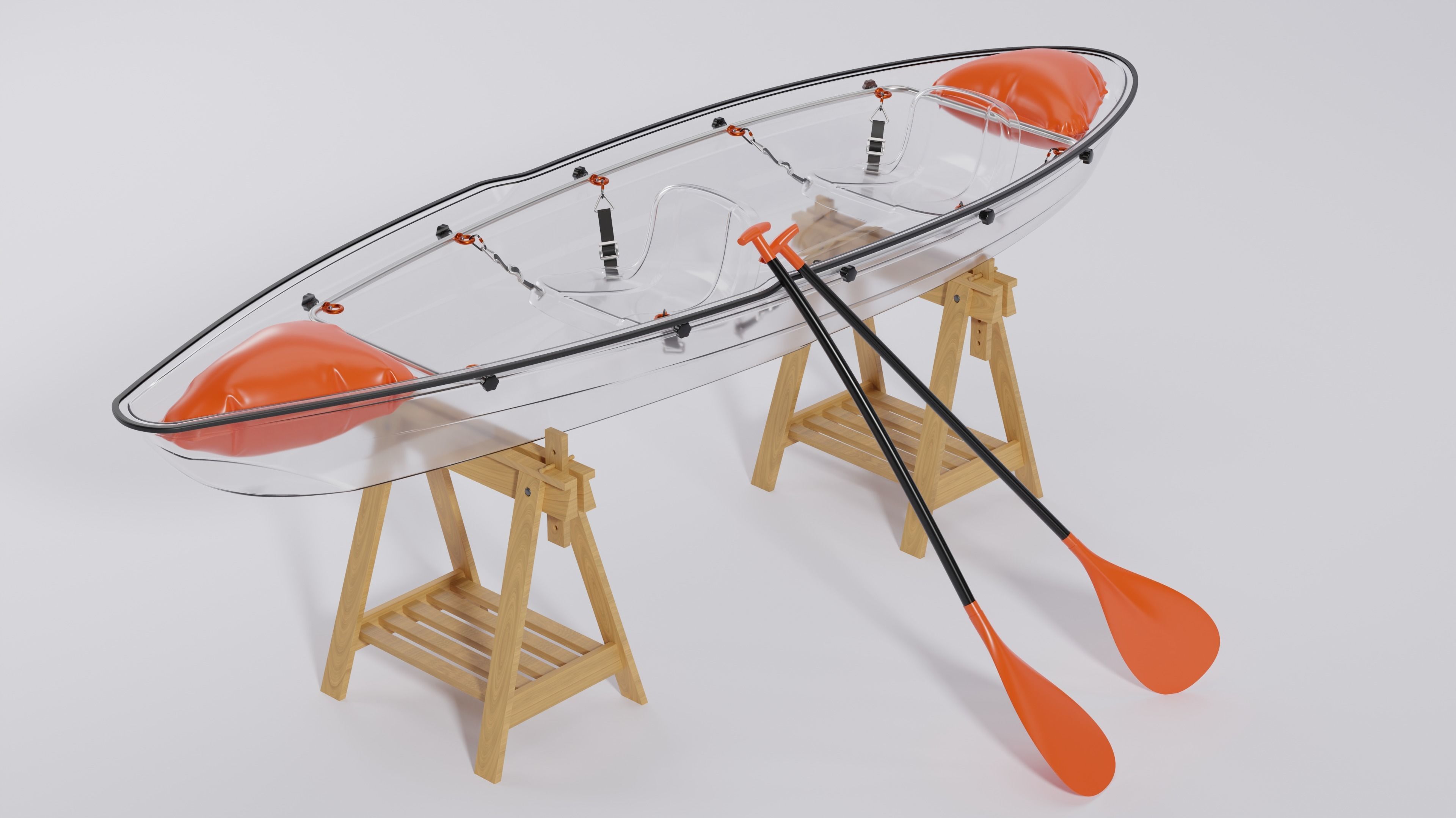 Transparent canoe design 3D model_5