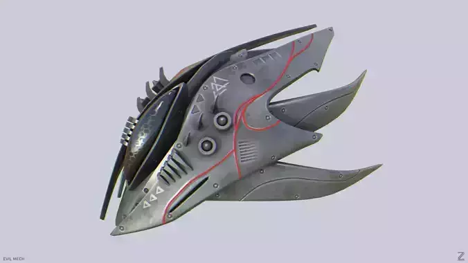 Evil mech Low-poly 3D model