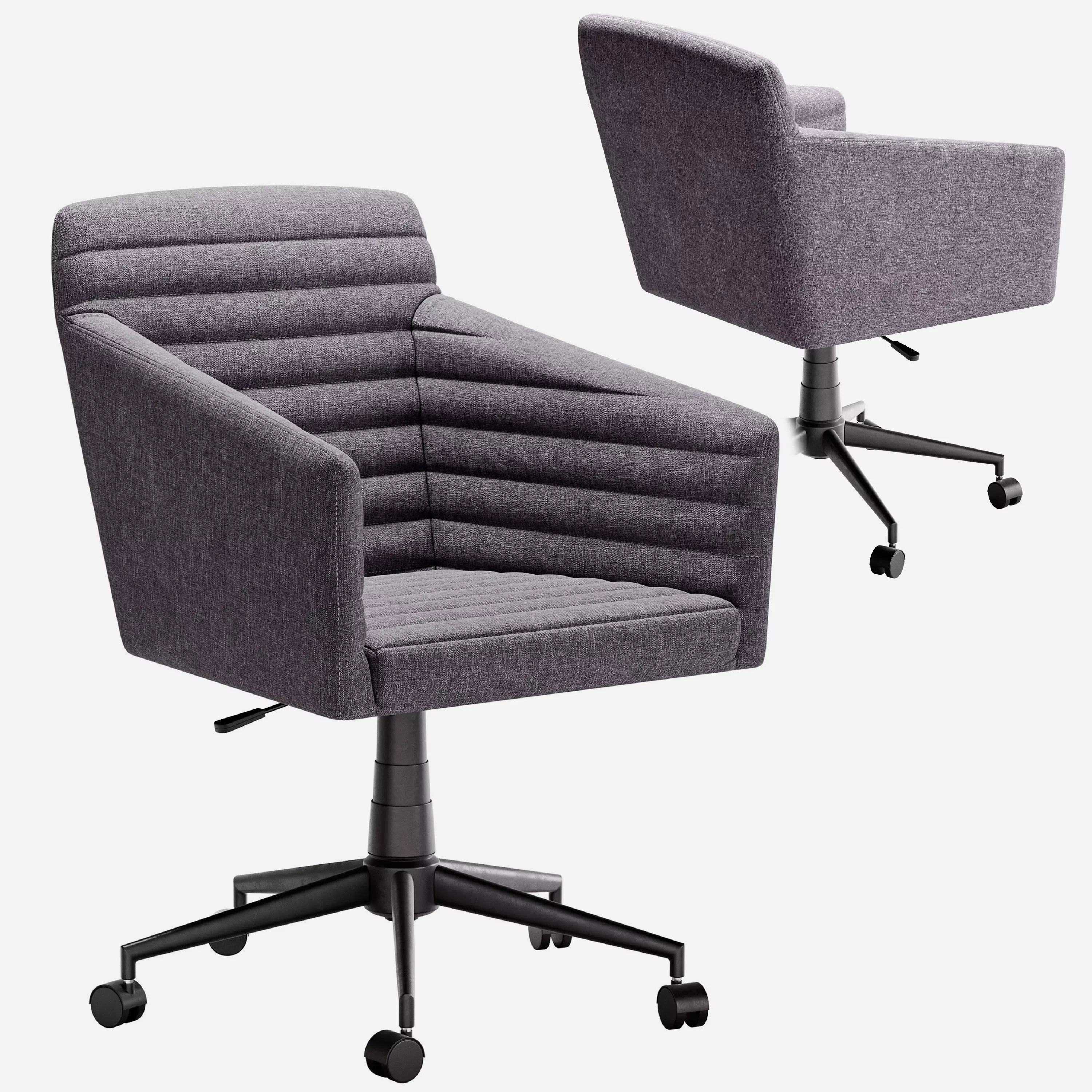 Zuo Bronx Office Chair Dark Gray 3D model