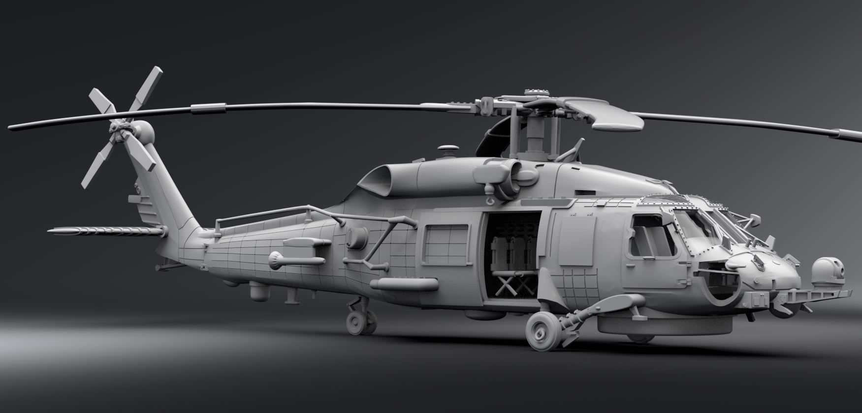 SH60B SeaHawk Scale model  3D print model_4