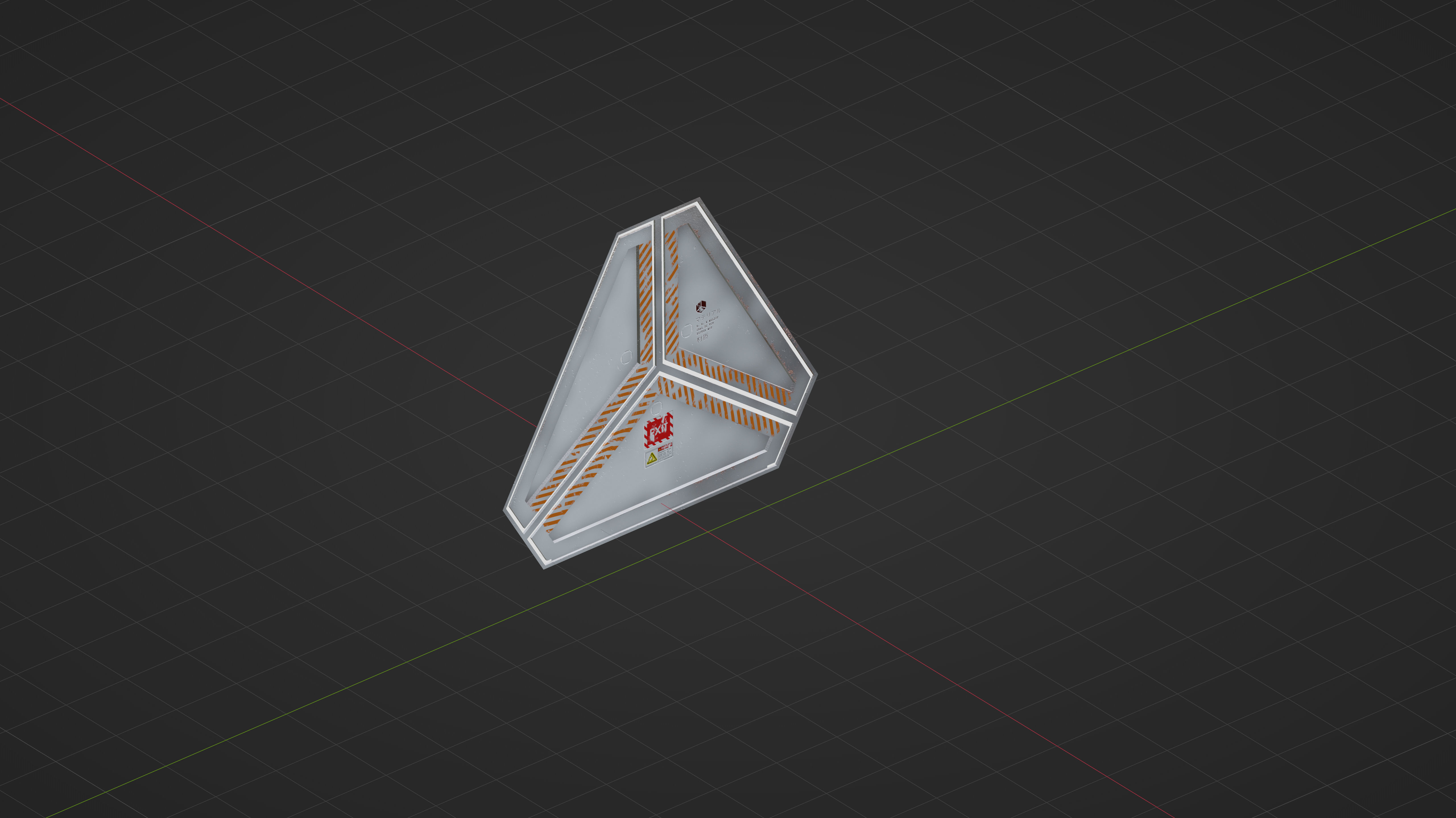 Sci-Fi modular Corridor-only interior Low-poly 3D model_6