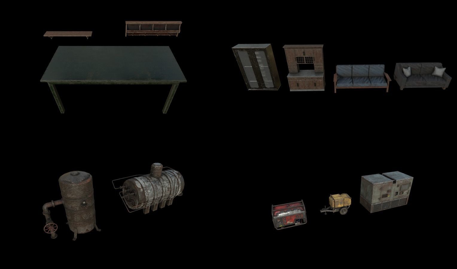 3D model Modular Police Station Props Pack VR / AR / low-poly | CGTrader