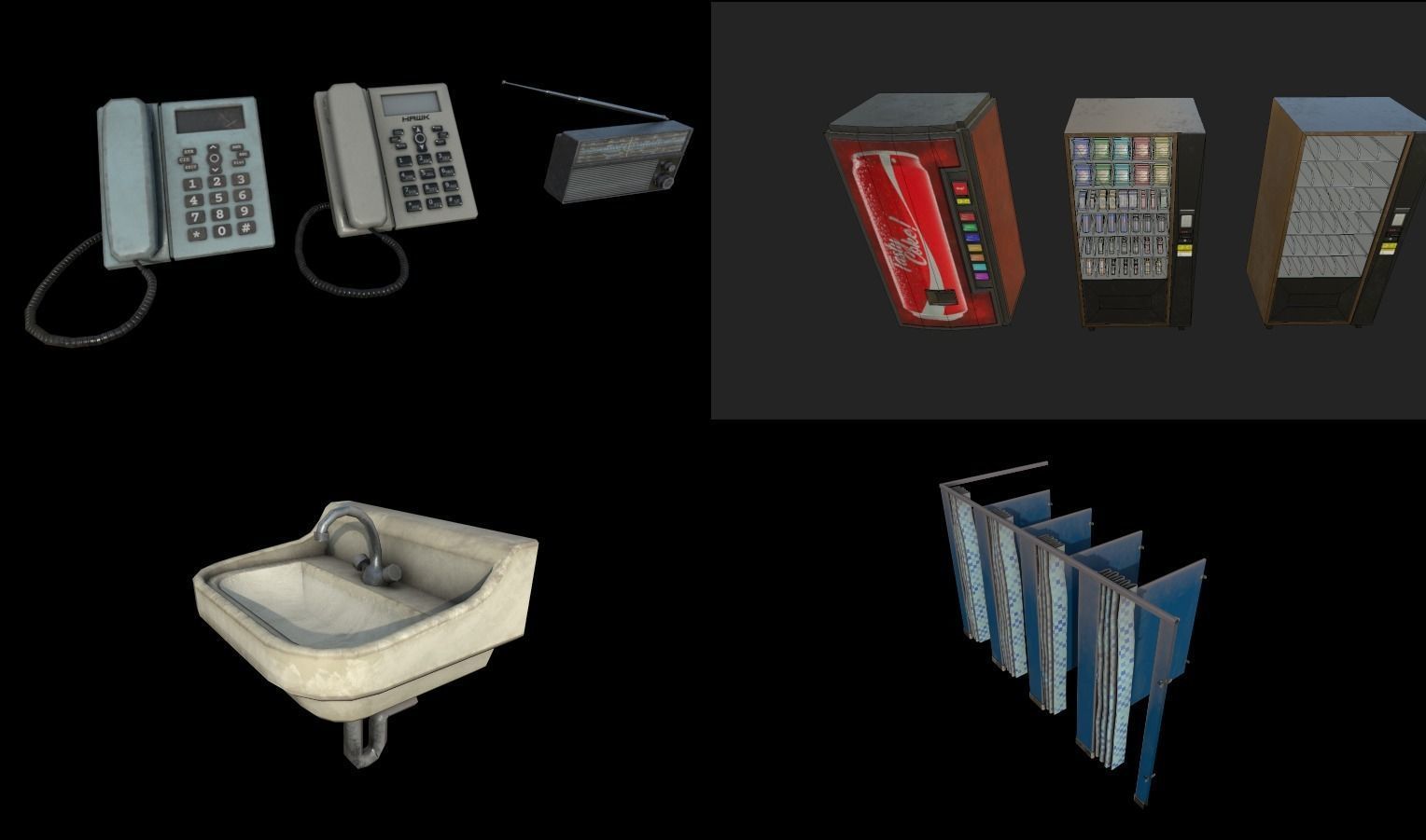 3D model Modular Police Station Props Pack VR / AR / low-poly | CGTrader