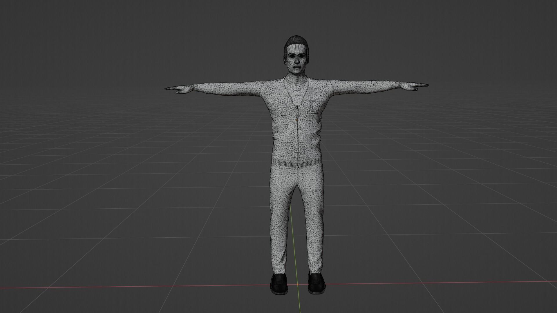 Varsity Man Run Animation Low-poly 3D model_9