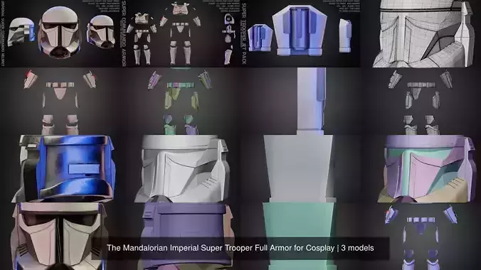 The Mandalorian Imperial Super Trooper Full Armor for Cosplay