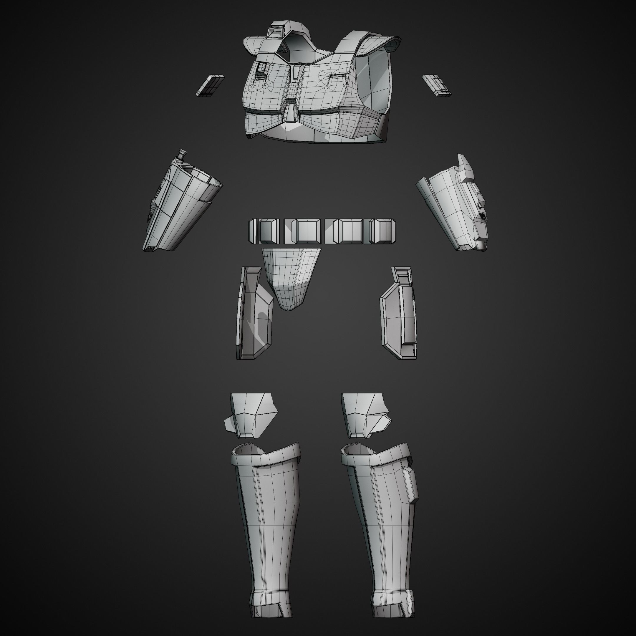 The Mandalorian Imperial Super Trooper Full Armor for Cosplay 3D Model Collection_19