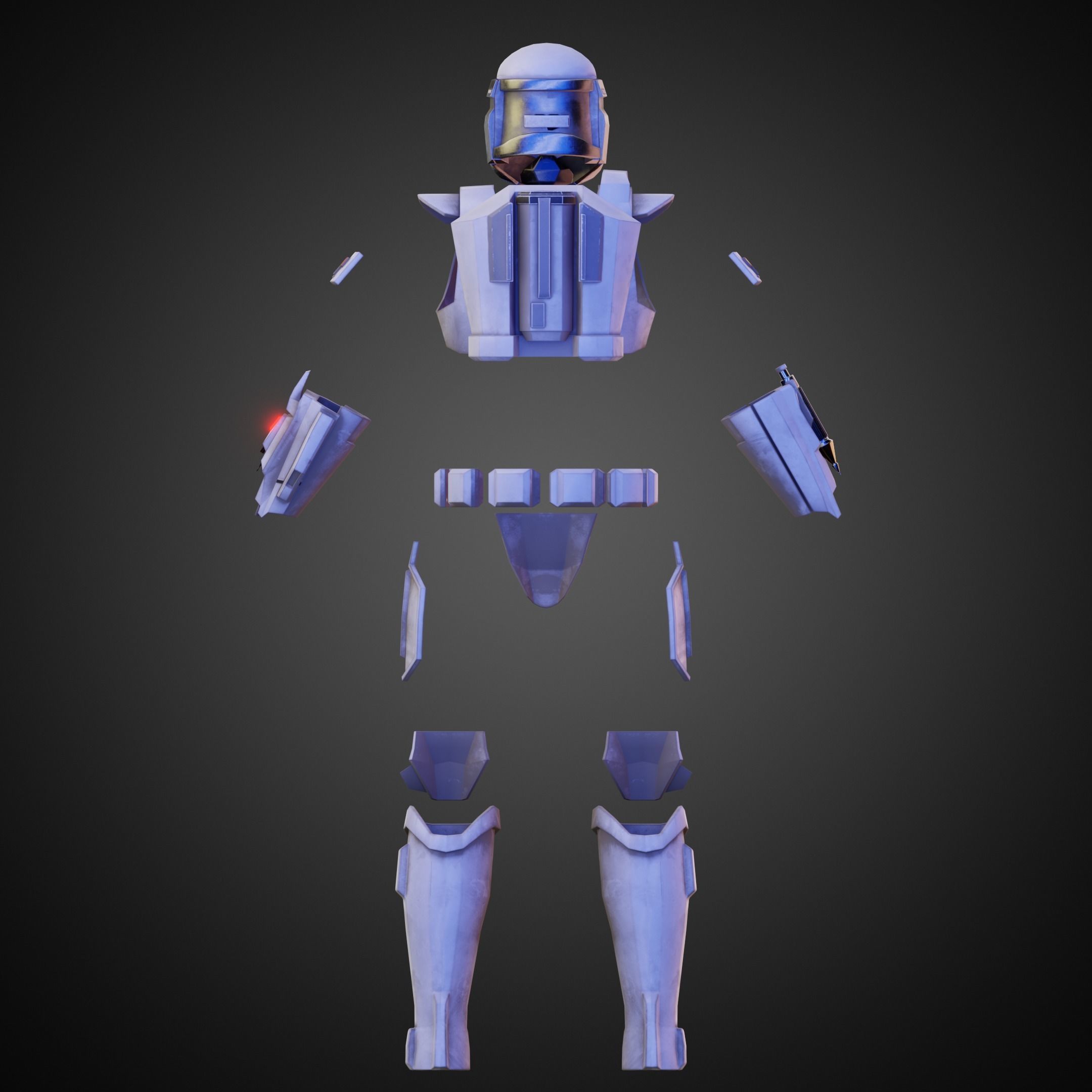 The Mandalorian Imperial Super Trooper Full Armor for Cosplay 3D Model Collection_11