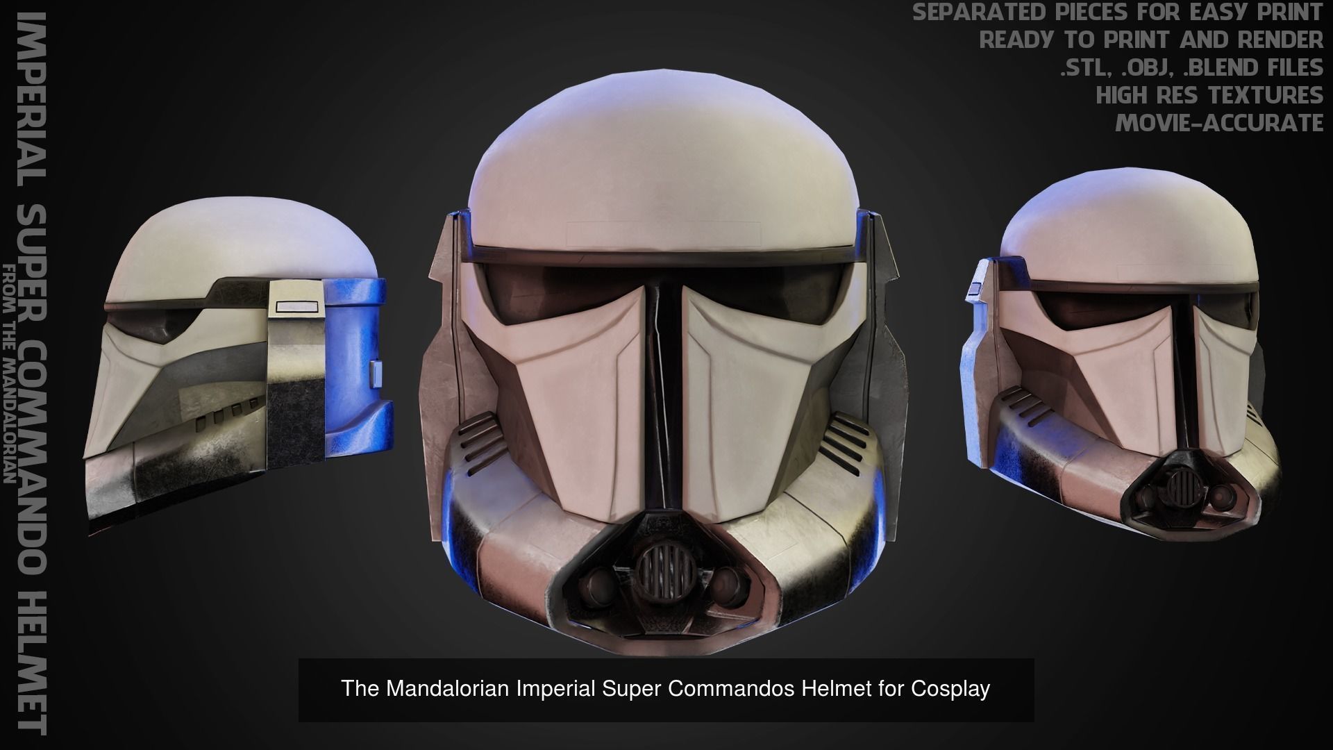 The Mandalorian Imperial Super Trooper Full Armor for Cosplay 3D Model Collection_5