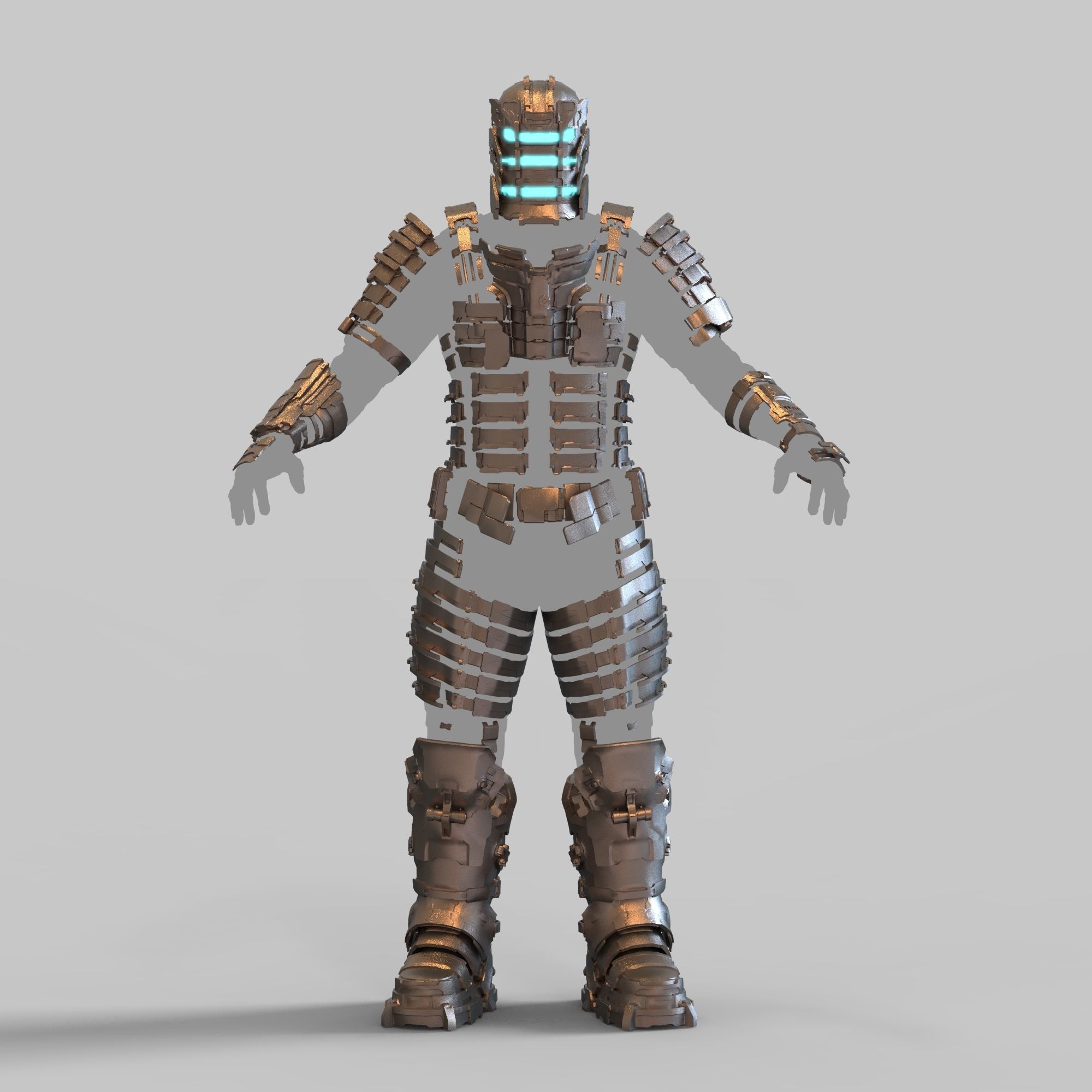 Dead Space Remake LVL 5 Isaac Clarke Full Body Wearable Armor 3D print model_81