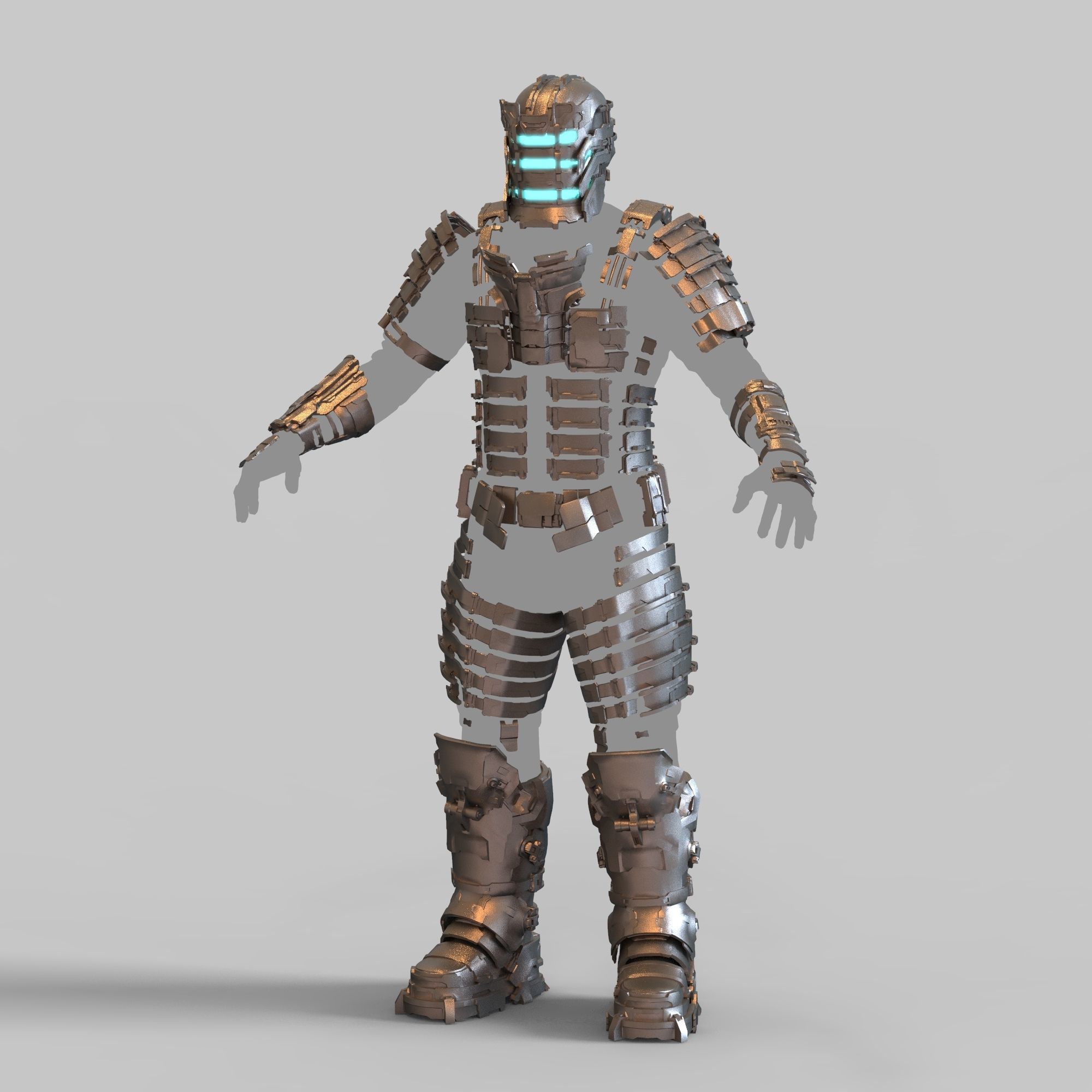 Dead Space Remake LVL 5 Isaac Clarke Full Body Wearable Armor 3D print model_82