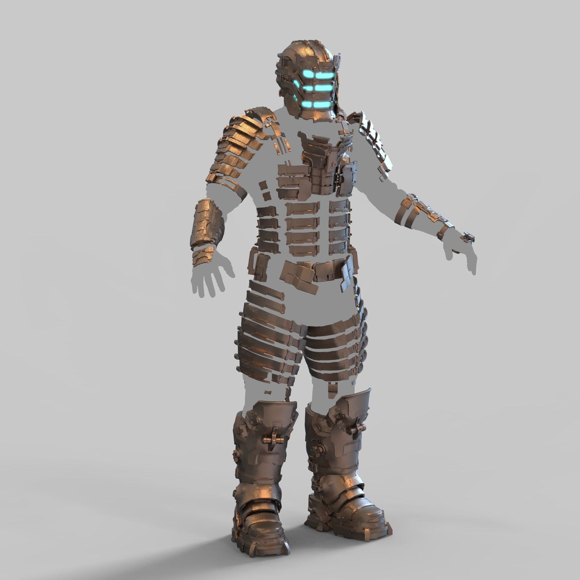 Dead Space Remake LVL 5 Isaac Clarke Full Body Wearable Armor 3D print model_60