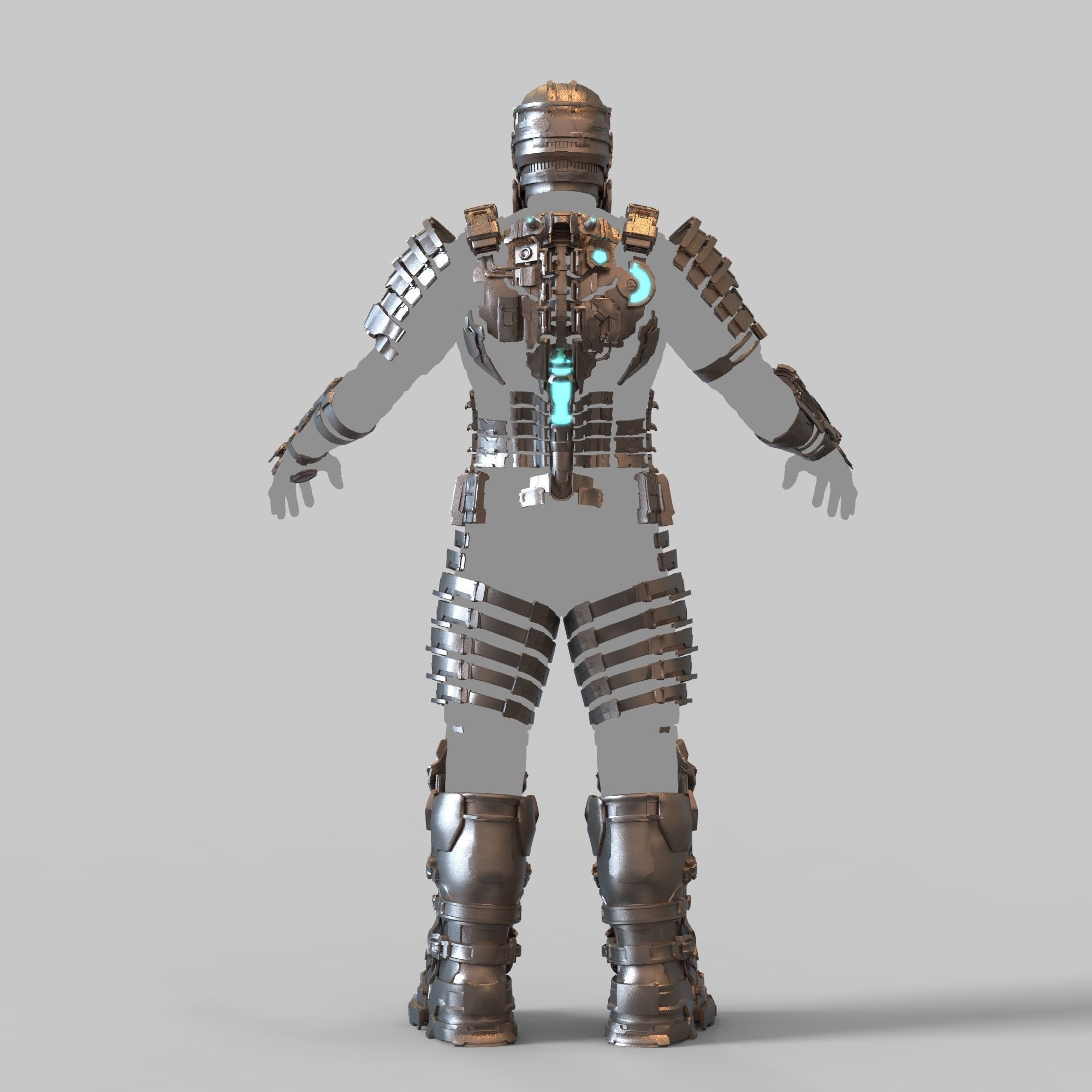 Dead Space Remake LVL 5 Isaac Clarke Full Body Wearable Armor 3D print model_58