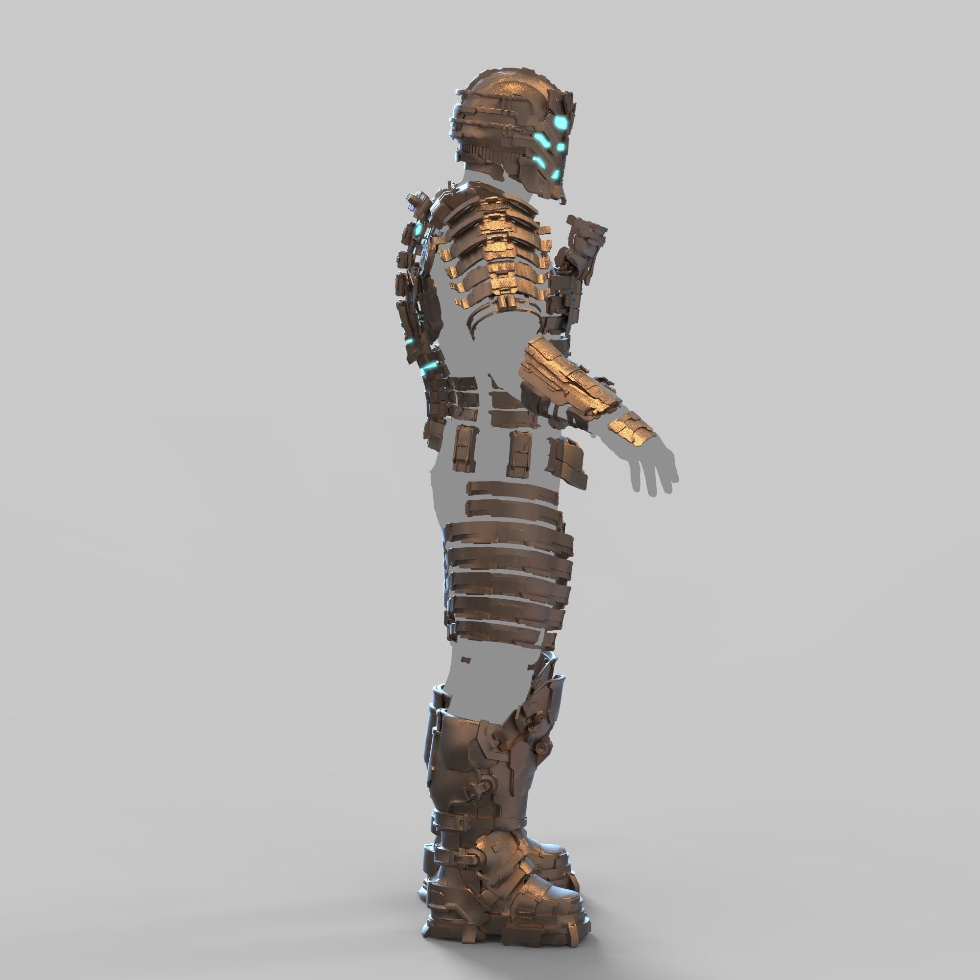 Dead Space Remake LVL 5 Isaac Clarke Full Body Wearable Armor 3D print model_93
