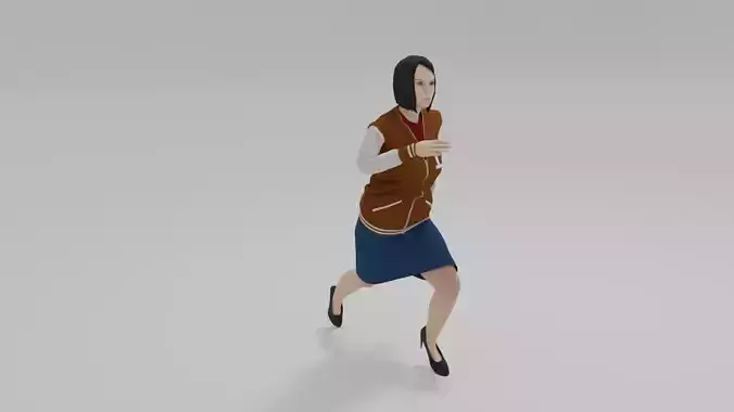 Varsity Woman Run Animation